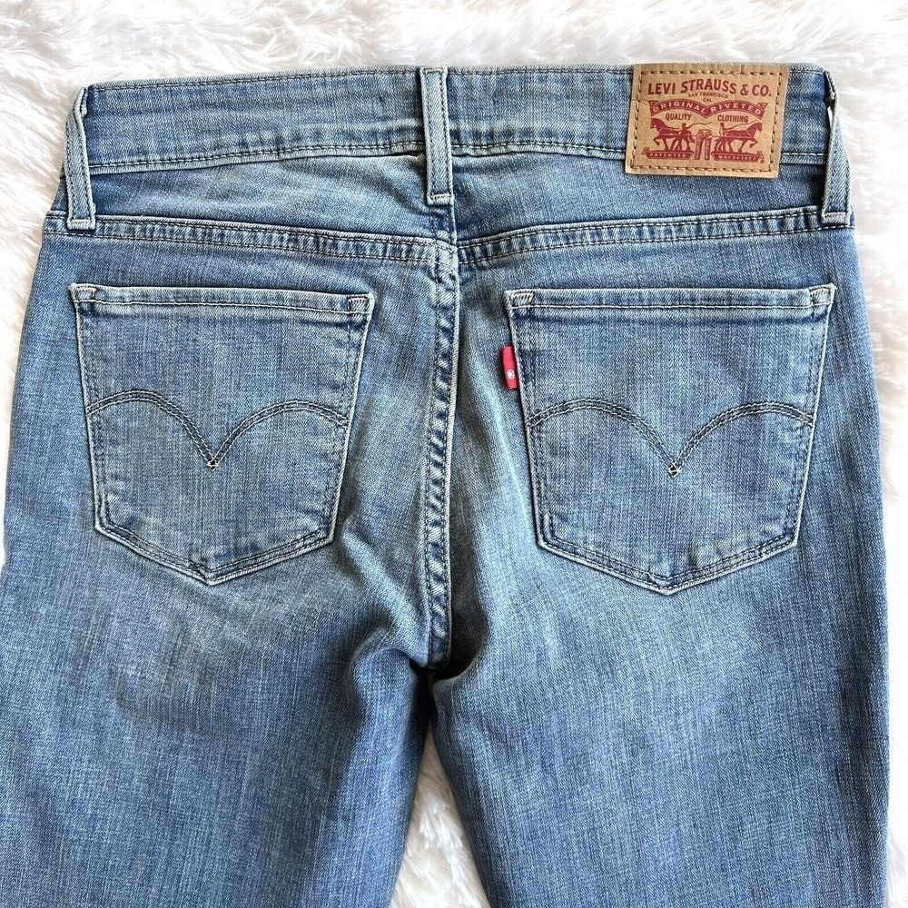 Levi's Women's Jeans 711 Skinny Blue Jeans 26 Rhinestone Stretch - Picture 2 of 14
